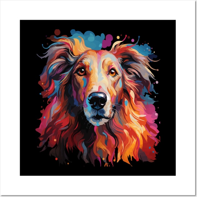 Borzoi Rainbow Wall Art by JH Mart